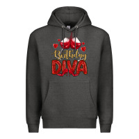 Charcoal Heather birthday diva Premium Hoodie - MaliasSmallBusiness