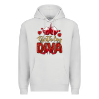 Dove Grey birthday diva Premium Hoodie - MaliasSmallBusiness