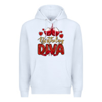 White birthday diva Premium Hoodie - MaliasSmallBusiness
