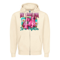Sandshell Breast Cancer My Grandma Is A Fighter Zipper Hoodie - Artiststas