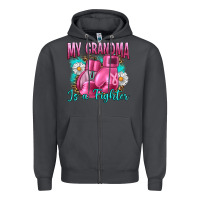 Smoke Breast Cancer My Grandma Is A Fighter Zipper Hoodie - Artiststas