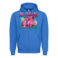 True Royal Breast Cancer My Grandma Is A Fighter Zipper Hoodie - Artiststas