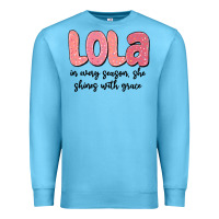 Ocean Blue lola in every season, she shines with grace Premium Sweatshirt - MaliasSmallBusiness