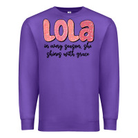 Purple lola in every season, she shines with grace Premium Sweatshirt - MaliasSmallBusiness