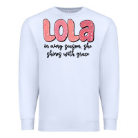White lola in every season, she shines with grace Premium Sweatshirt - MaliasSmallBusiness