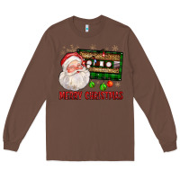 Chestnut Merry christmas santa cassette Long Sleeve Tee - FaDigitalArtStudio