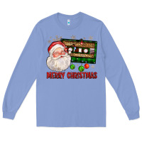Colony Blue Merry christmas santa cassette Long Sleeve Tee - FaDigitalArtStudio