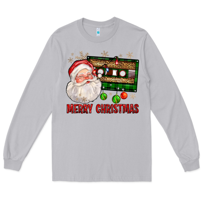 Merry Christmas Santa Cassette Long Sleeve Tee by FaDigitalArtStudio | Teevron