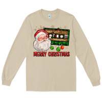 Mushroom Merry christmas santa cassette Long Sleeve Tee - FaDigitalArtStudio