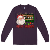 Plum Merry christmas santa cassette Long Sleeve Tee - FaDigitalArtStudio