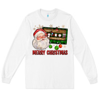 White Merry christmas santa cassette Long Sleeve Tee - FaDigitalArtStudio