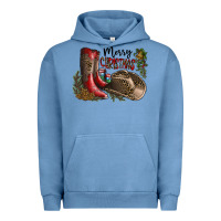 Pigment Pebble Blue Merry Christmas Urban Hoodie - SublimationCraftShop