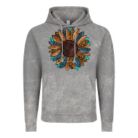 Cloud Rock Fall Tooled Leather Sunflower Vintage Hoodie - RanaPortraitStore