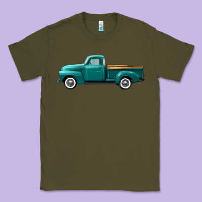 Western Truck Left Side View Classic Tee Designed By Fadigitalartstudio