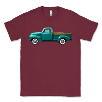 Burgundy western truck left side view Classic Tee - FaDigitalArtStudio