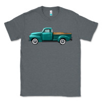 Charcoal Heather western truck left side view Classic Tee - FaDigitalArtStudio
