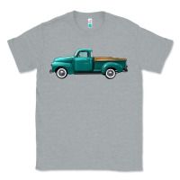Heather Grey western truck left side view Classic Tee - FaDigitalArtStudio