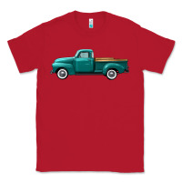 Red western truck left side view Classic Tee - FaDigitalArtStudio