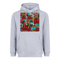 Heather Grey lady of guadalupe western seamless Heavyweight Hoodie - Jasminsmagicworld