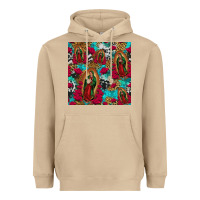 Mushroom lady of guadalupe western seamless Heavyweight Hoodie - Jasminsmagicworld
