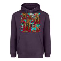 Plum lady of guadalupe western seamless Heavyweight Hoodie - Jasminsmagicworld