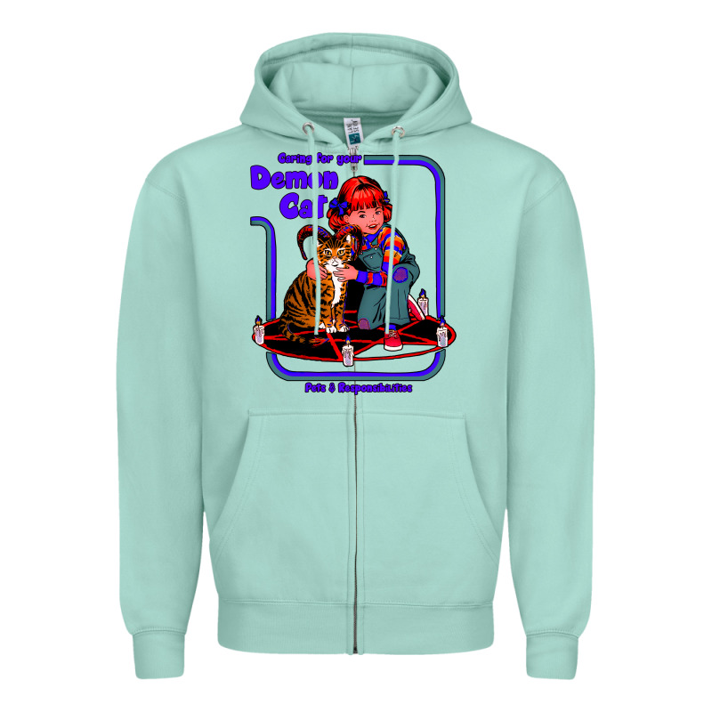 Caring For Your Demon Cat Tshirt Zipper Hoodie by Bettercallsaul | Teevron