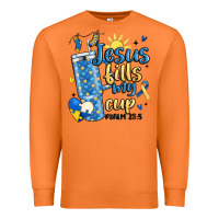 Carrot down syndrome jesus fills my cup Premium Sweatshirt - MaliasSmallBusiness