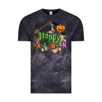 Cloud Black happy halloween farm animals Vintage Tee - Zillion Design Studio