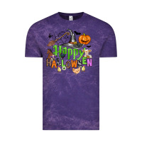 Cloud Purple happy halloween farm animals Vintage Tee - Zillion Design Studio