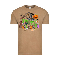 Vintage Coffee happy halloween farm animals Vintage Tee - Zillion Design Studio