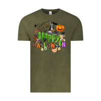 Vintage Olive happy halloween farm animals Vintage Tee - Zillion Design Studio