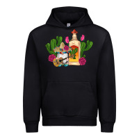 Black mexican tequila gnomes guitar roses cactus serape Urban Hoodie - Artiststas
