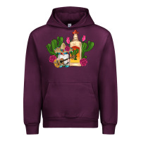 Mauve Wine mexican tequila gnomes guitar roses cactus serape Urban Hoodie - Artiststas