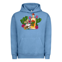 Pigment Pebble Blue mexican tequila gnomes guitar roses cactus serape Urban Hoodie - Artiststas