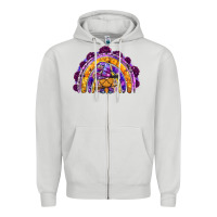 Dove Grey witchy gnome rainbow Zipper Hoodie - BundleAndBundleShop