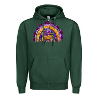 Sports Green witchy gnome rainbow Zipper Hoodie - BundleAndBundleShop