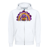 White witchy gnome rainbow Zipper Hoodie - BundleAndBundleShop