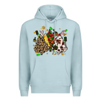 Blue Mist hair stylist with christmas tree Premium Hoodie - MaliasSmallBusiness