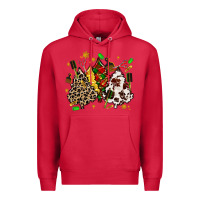 Cardinal hair stylist with christmas tree Premium Hoodie - MaliasSmallBusiness