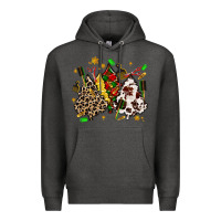 Charcoal Heather hair stylist with christmas tree Premium Hoodie - MaliasSmallBusiness