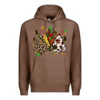 Chestnut hair stylist with christmas tree Premium Hoodie - MaliasSmallBusiness