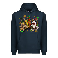 Navy hair stylist with christmas tree Premium Hoodie - MaliasSmallBusiness