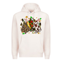 Pale Pink hair stylist with christmas tree Premium Hoodie - MaliasSmallBusiness