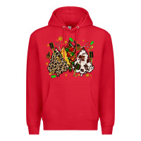 Red hair stylist with christmas tree Premium Hoodie - MaliasSmallBusiness