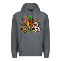 Rock hair stylist with christmas tree Premium Hoodie - MaliasSmallBusiness