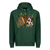 Sports Green hair stylist with christmas tree Premium Hoodie - MaliasSmallBusiness