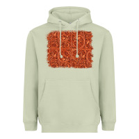 Matcha serape turquoise  leather background Heavyweight Hoodie - Jasminsmagicworld