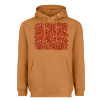 Meerkat serape turquoise  leather background Heavyweight Hoodie - Jasminsmagicworld