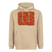 Mushroom serape turquoise  leather background Heavyweight Hoodie - Jasminsmagicworld