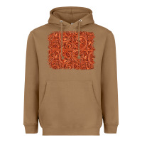 Toasted Coconut serape turquoise  leather background Heavyweight Hoodie - Jasminsmagicworld